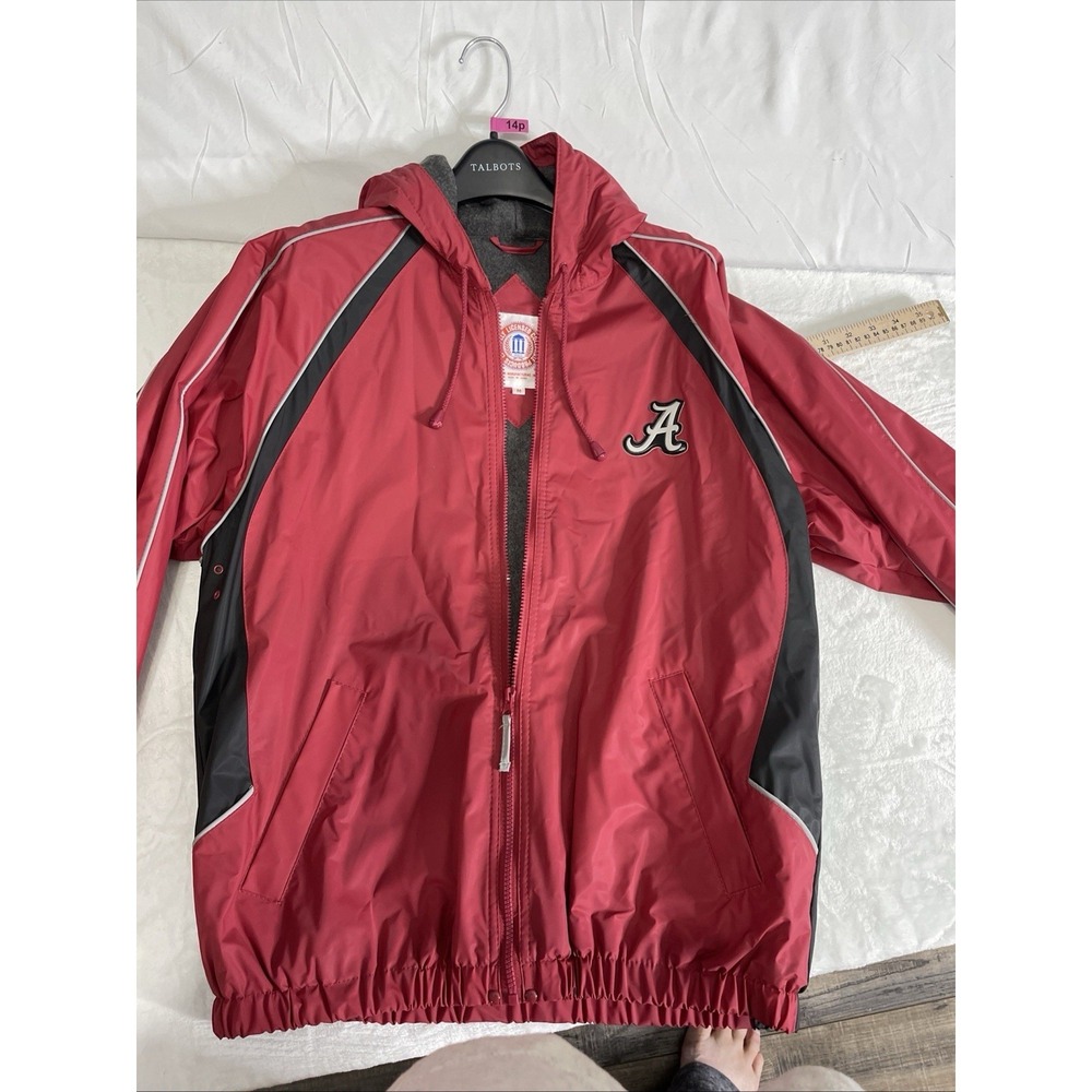 Alabama Crimson Tide Coat Jacket Warm Sz M Officially Brand Fleece Lined Hooded